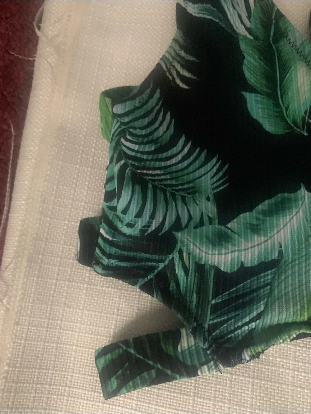 Fashion Nova Green Tropical Leaf Cutout Bikini Set